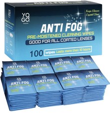 Anti Fog Wipes for Glasses Pre Moistened Cleaner Lens Wipes for Screens, Bino...