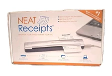 Neat Receipts Handheld Scanner Scans Reads Sorts & Generates Reports New in Box