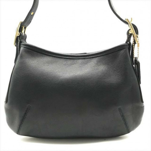 Coach 9211 Shoulder bag Black Leather Vintage USED From
