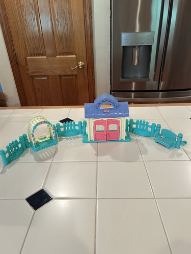 Little People Garden Cottage With Swing, Bench, And Fencing
