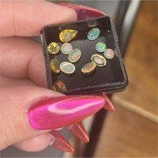 13 Natural Multicolor Ethiopian Opal Gemstone...