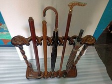 28'' Entryway Walking Stick Stand Cane Holder Wooden Walking Cane Stand Rack