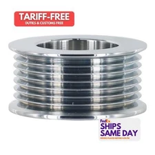 Powermaster 204, Alt. Pulley 6-Groove 2.44In Od High Performance & Racing Parts