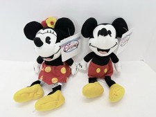 Vintage Tokyo Disney Store 1930  s Mickey  Minnie Mouse 8  Bean Bag Plush Set