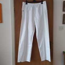 Emsmorn Men's White Waterproof Bowls Lightweight Trousers XL