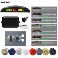 Car LED Parking Sensor Kit 4 Sensors System 22mm Backlight Display 12V 8 Colors