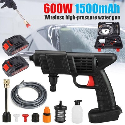 Portable Cordless Electric High Pressure Water Spray Gun Car Washer Cleaner A3