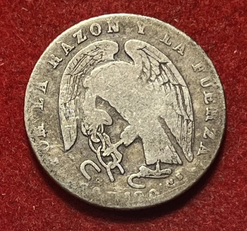 Chile 2 Reales 1846 So IJ Silver Coin KM#100.2 T8580 - Image 2 of 2