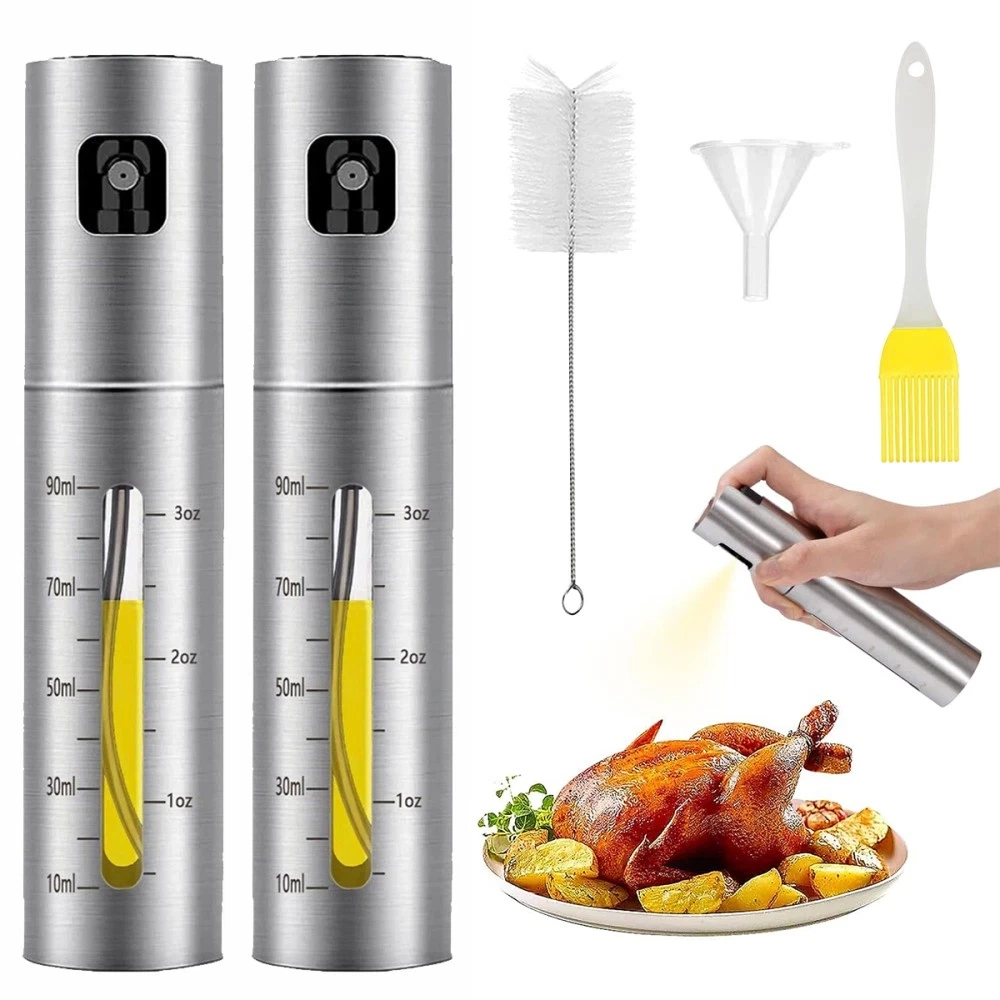Showvigor Ölsprüher Öl Sprühflasche 200ml Oil Sprayer Mit Flaschenbürste, Ölsprüher Für Speiseöl