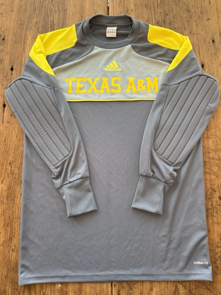 Футболка вратаря Texas A&M Aggies Adidas размер Med серая Climalite ⚽️ - Изображение 2 из 4