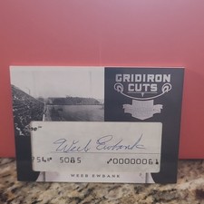 Panini Plates & Patches Gridiron Cuts Weeb Ewbank Auto #45 Colts/Jets 2011