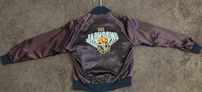 Vintage 80s Pepsi Jacksons World Tour Satin Bomber Jacket Rare M. Jackson Era