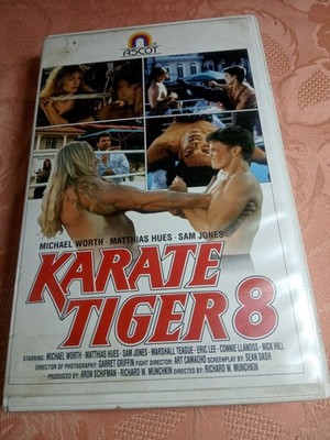 VHS Videokassette - Karate Tiger 8 - Michael Worth - ASCOT Video / FSK 18 (3)