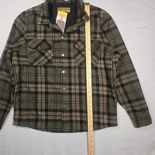 NWT BC Clothing Mens Textured Flannel Shirt Jacket Green Plaid Shacket Small image 3