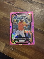 2024 Prizm Baseball Pink Cracked Ice #6 Enrique Bradfield Jr. Baltimore Orioles