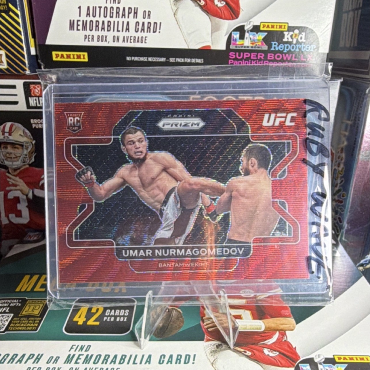 Panini Prizm UFC 2022 Umar Nurmagomedov Rookie Ruby Wave Prizm #32 MMA
