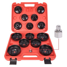 Winmax Tools Automotive 15Pcs Cup Type Oil Filter Cap Wrench Socket Removal