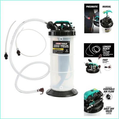 Dual Operation 1.5 Gallon Fluid Extractor Pump with 5ft Hose & Dipstick Adapters
