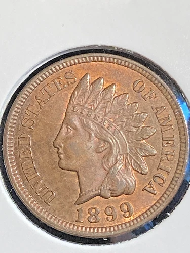 Sharp 1899 Indian Cent Choice Red-Brown Uncirculated BU/MS/UNC