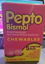 Pepto Bismol Pepto-Bismol Chewable Tablets, 30 ct,