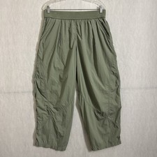 Daily Practice Anthropologie Women's Size Medium Green Parachute Pants