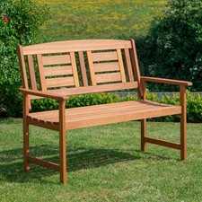 Image of Hawkshead 2 Seater Outdoor Wooden Garden Patio Bench