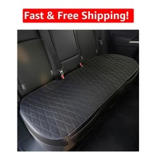 Diamond Stitched Faux Linen Rear Seat Cover - Machine Washable Stain Resistant Diamond Stitched Faux Linen Rear Seat Cover - Machine Washable Stain Resistant