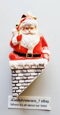 Department 56-Snow Village - Down The Chimney He Goes 3.5" -#51586💖