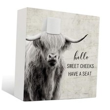 Highland Cow Bathroom Decor - Hello Sweet Cheeks Bathroom 6 X 6 Highland Cow-08