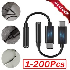 1 200 USB-C Type C to 3.5mm AUX Headphone Jack Adapter For iPhone 17 Android Lot
