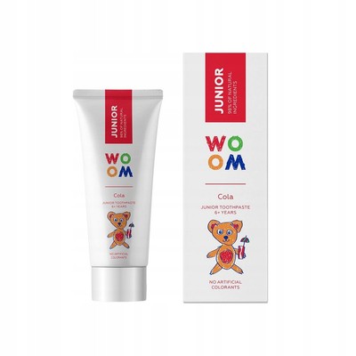 4751033920150 Woom Junior naturalna pasta do zębów dla dzieci 6+ lat Cola 50ml (
