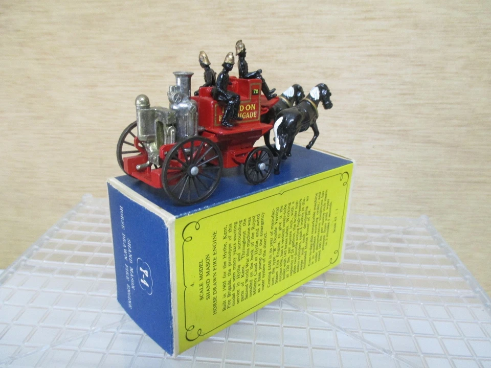 Modelos Matchbox de antaño: Nº Camión de bomberos Shand Mason Horse Draw Y-4 en embalaje original - Imagen 2 de 3