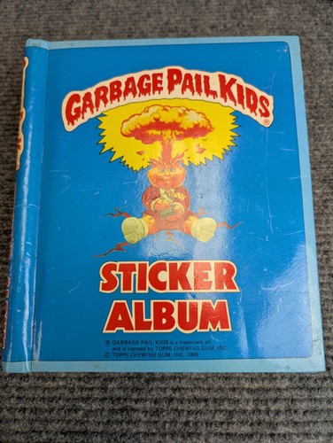 Vintage 1986 Garbage Pail Kids Imperial Toy Sticker Album Adam Bomb OS1 VG COND