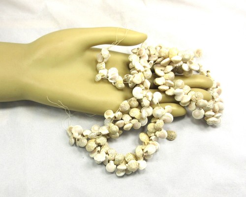 Vintage Cowrie Shell Beads Necklace Lot, Broken for Repair or Beads Estate CS6 - Picture 3 of 5