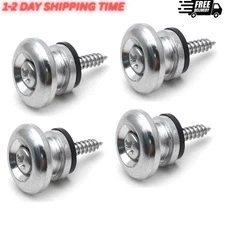 4Pcs Mushroom Head Guitar Strap Locks Metal Buttons Security System Bass Ukulele
