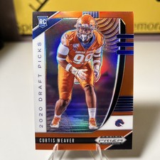 2020 Panini Prizm Draft Picks - Draft Picks Rookies Curtis Weaver #166 Orange...