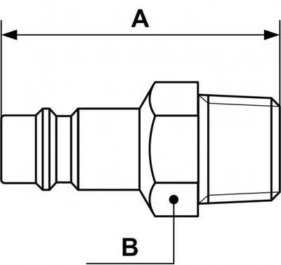 PREVOST Stecknippel mit konischem Außengewinde 3/8'' - NW 7,4 ERP 076152