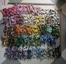 Lot of 650 DMC Floss Skeins Anchor Rainbow Colors Cotton Cross stitch Embroidery