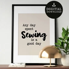 Digital Download Print | Craft Room Decor | Sewing Printable Wall Art