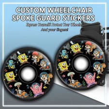 Wheelchair Spoke Guard Sticker Kit | Optional Spoke Guards | Durable Vinyl Wheel