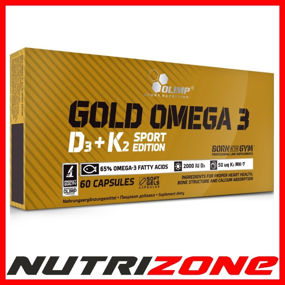 Olimp Nutrition Gold Omega 3 Vitamin D3 + K2 Fatty Acids EPA DHA - 60 caps