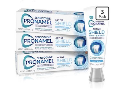 Sensodyne Pronamel Active Shield Whitening Toothpaste Cool Mint 3-Pack 3.4oz