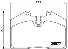 Rear Axle Brembo P 85 094 Brake Pad Set, Disc Brake for Audi, Ferrari, MASE