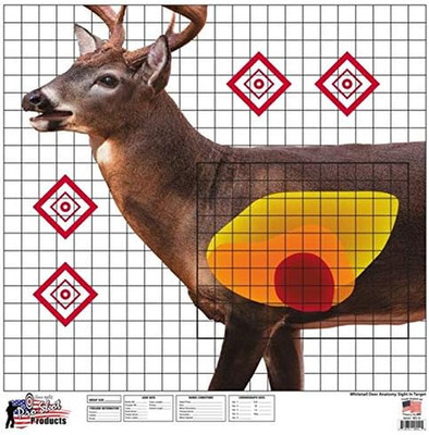 25'' x 25'' Whitetail Deer Sight-in Target 5 Pack, Multi, One Size