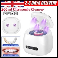 Ultrasonic Retainer Cleaner Invisalign UV Dental Pod Denture Aligner Mouth Guard