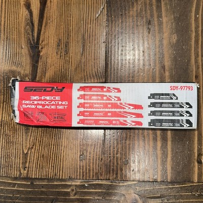 Sedy SDY-97793 36-pc. Reciprocating Saw Blade Set Metal Wood Open Box