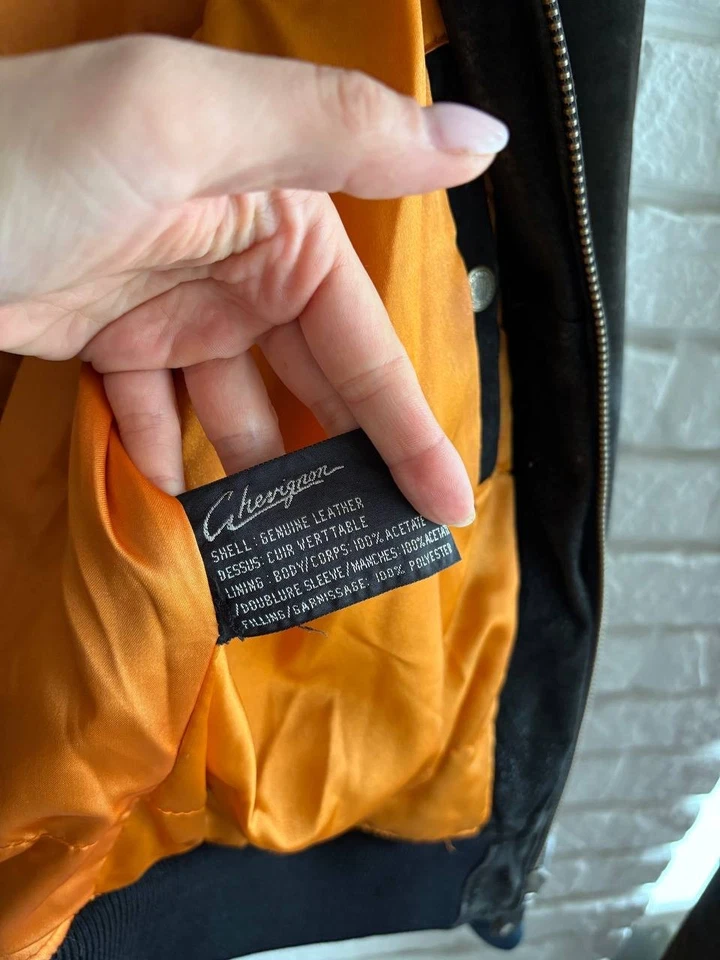 W.R.D. Chevignon vintage leather jacket motorcycle 1979 - Image 2 of 4