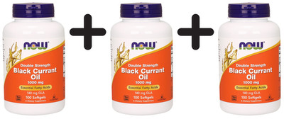 3 x NOW Foods Black Currant Oil, 1000mg (Double Strength) - 100 (249,83 EUR/kg)