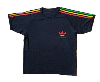 Adidas Rasta T-Shirt Retro Firebird Originals Bob Marley Jamaica Reggae Style L