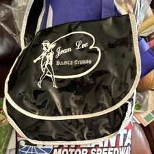 Jean Lee Dance Studio Black Unisex Dance Tote Bag with White Trim for Kids